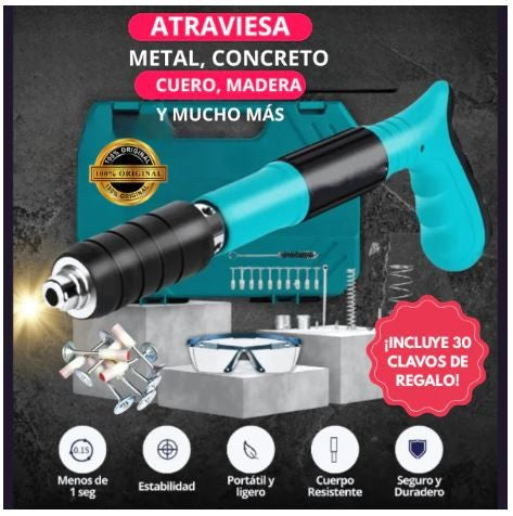 PISTOLA CLAVADORA 2 EN 1 + 30 CLAVOS ⚡