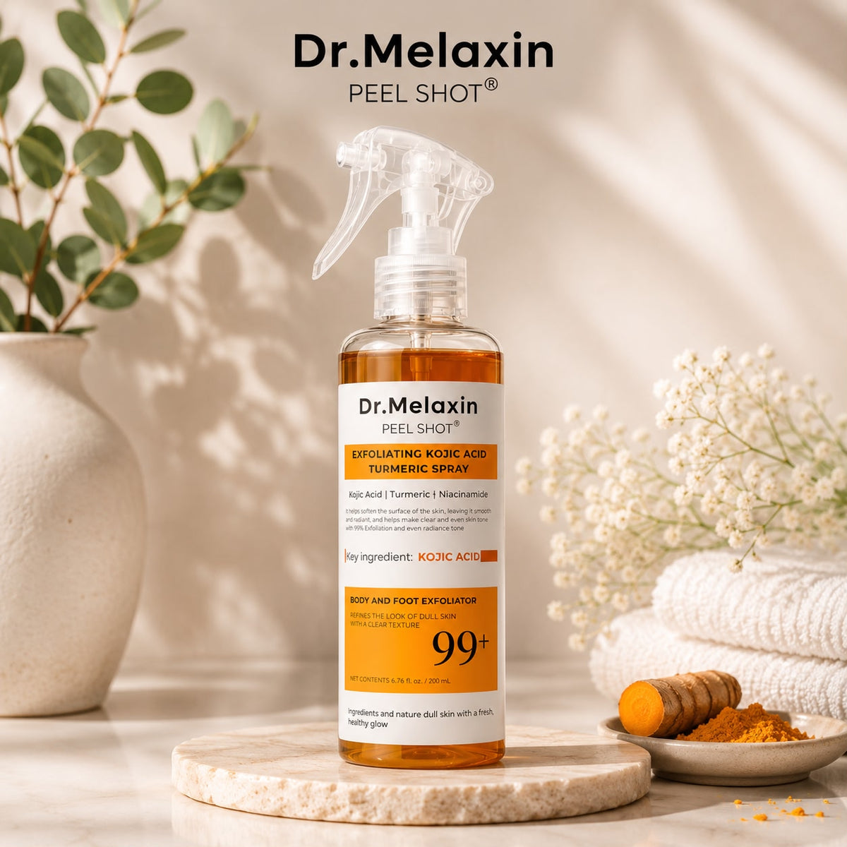 Dr. Melaxin Peel Shot Spray Exfoliante con Ácido Kójico y Cúrcuma 200 ml