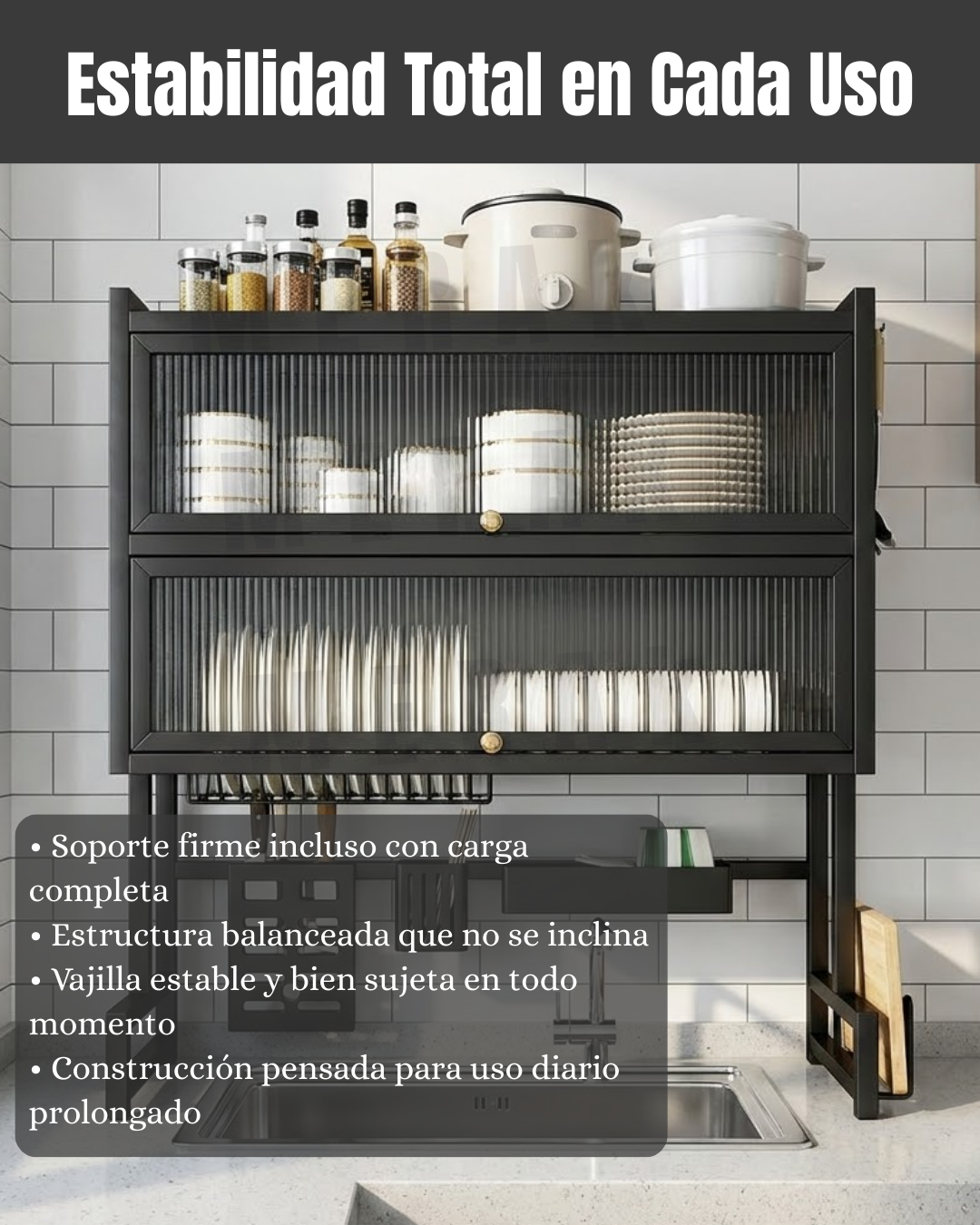 Escurridor de Platos sobre Lavaplatos de dos niveles + Accesorios 8