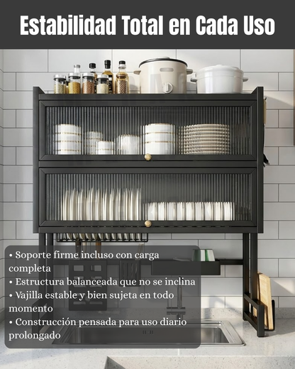 Escurridor de Platos sobre Lavaplatos de dos niveles + Accesorios 8