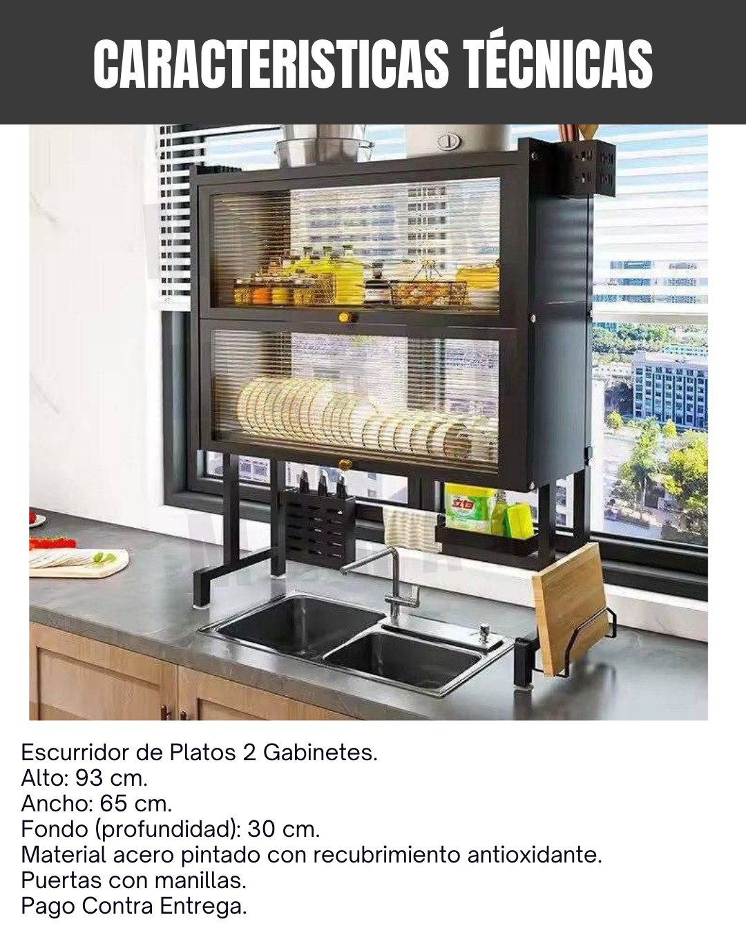 Escurridor de Platos sobre Lavaplatos de dos niveles + Accesorios 4