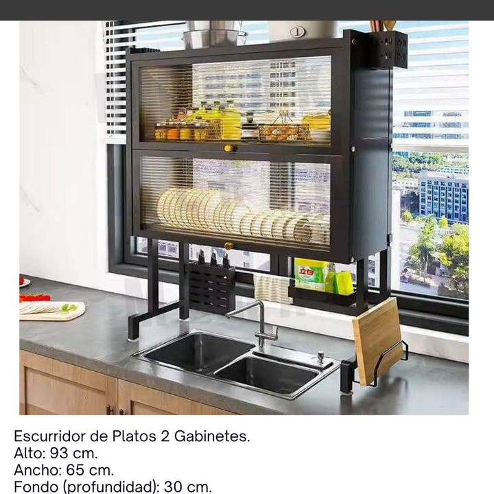 Escurridor de Platos sobre Lavaplatos de dos niveles + Accesorios 4
